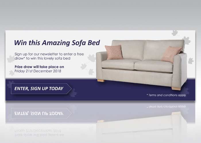 Web banner for sofa company